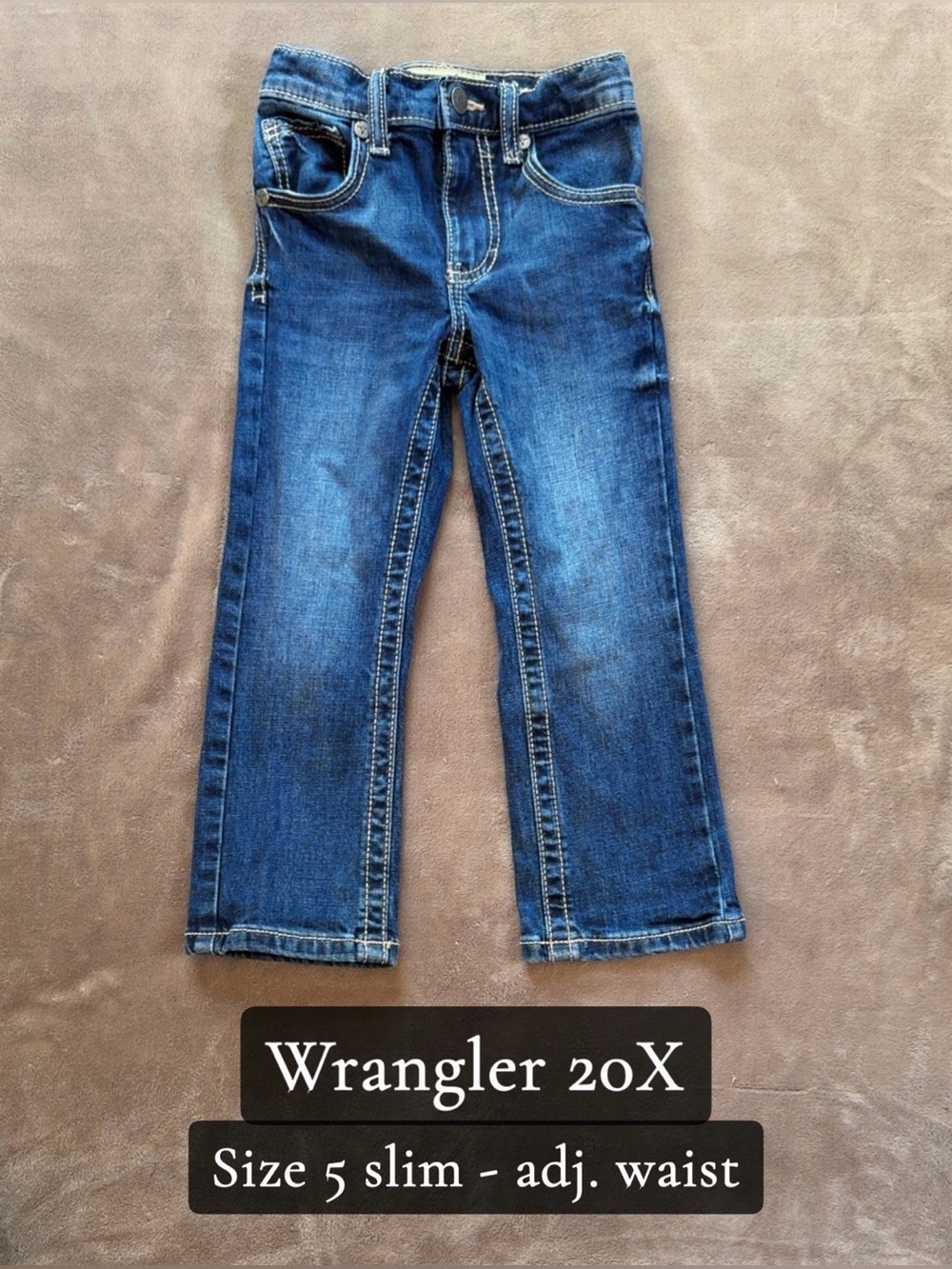 Boys Wrangler Blue Denim Slim Jeans